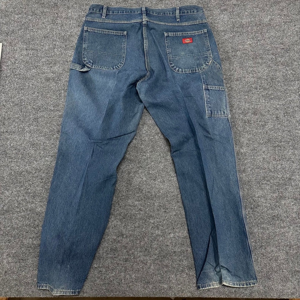 Dickies Jeans Mens Size 38x32 Blue Carpenter Denim Relaxed Fit Workwear Utility